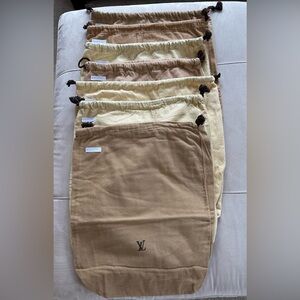 Reseller Bundle Auth Louis Vuitton Drawstring Dust Bags – Medium/Large Lot of 14